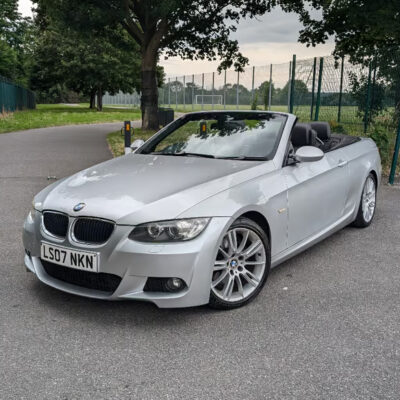 BMW MODEL 320I M SPORT A ENGINE SIZE 2.0 Litres FUEL PETROL BODY 2 DOOR CONVERTIBLE TRANSMISSION AUTOMATIC SEATS 4 COLOUR SILVER REG DATE 25/06/2007 Mileage: 78212 LS07NKN