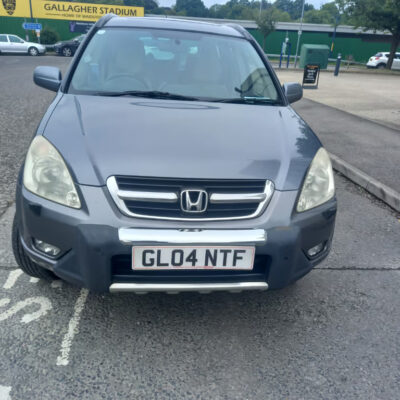 HONDA CRV I-VTEC PREMIERE Engine Size 2.0 Litres Fuel PETROL Body 5 DOOR ESTATE Transmission AUTOMATIC Seats 5 Colour GREY Reg Date 28/05/2004 Mileage: 190001 Reg GL04NTF